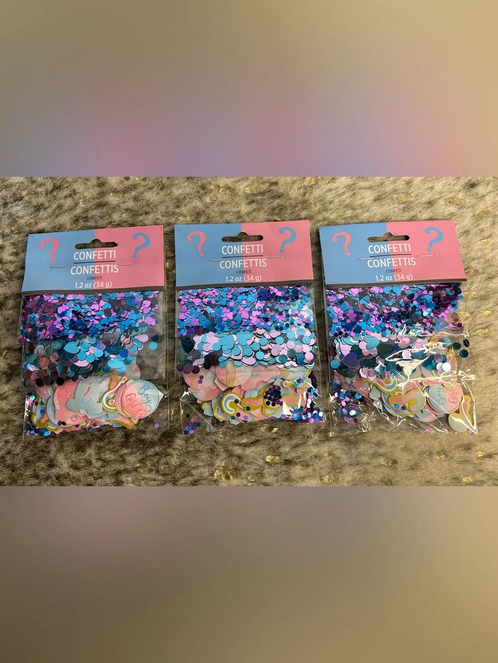 5 for‎ $25🔥Baby Shower Confetti- Set of 3- New